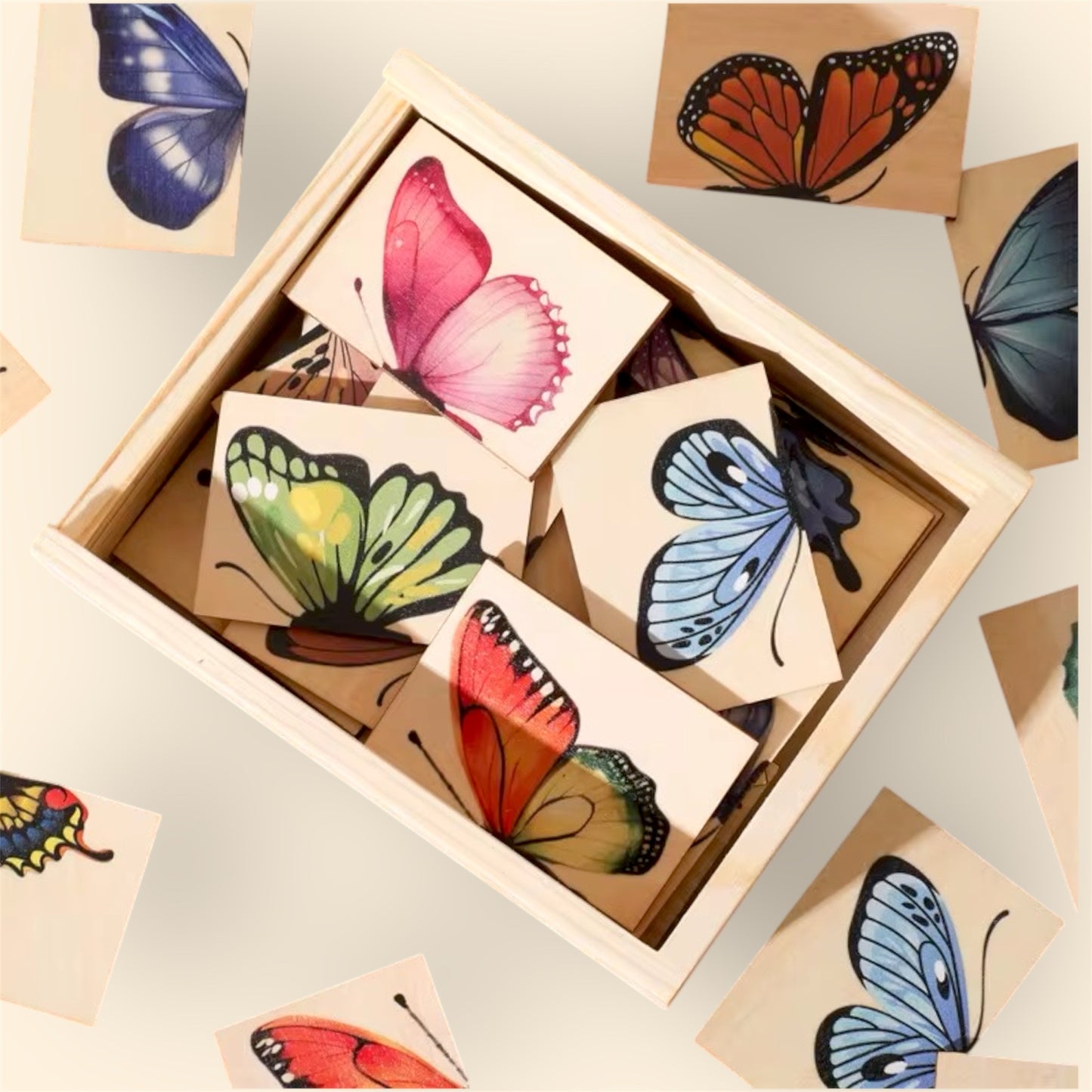 Puzzle en bois papillons